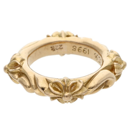 Chrome Hearts 22K SBT BAND Yellow Gold Ring Size ONE SIZE