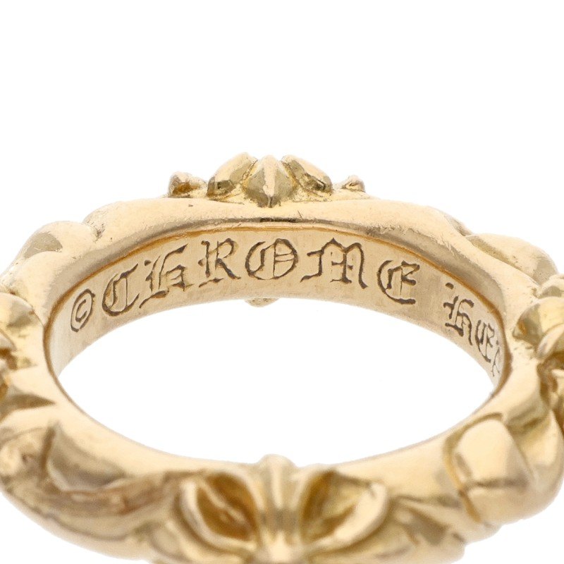 Chrome Hearts 22K SBT BAND Yellow Gold Ring Size ONE SIZE