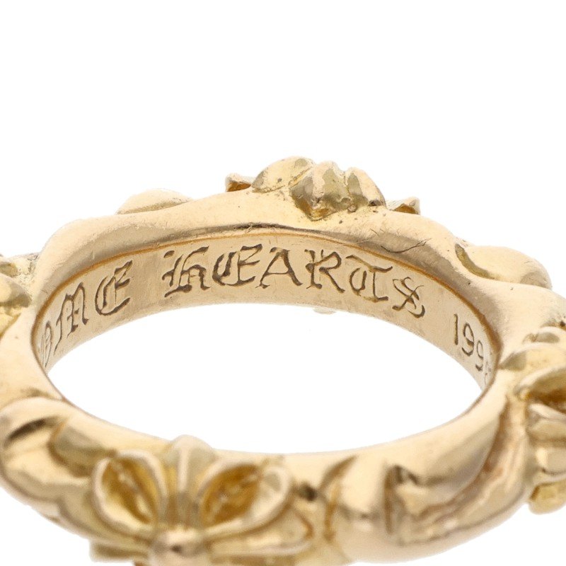 Chrome Hearts 22K SBT BAND Yellow Gold Ring Size ONE SIZE