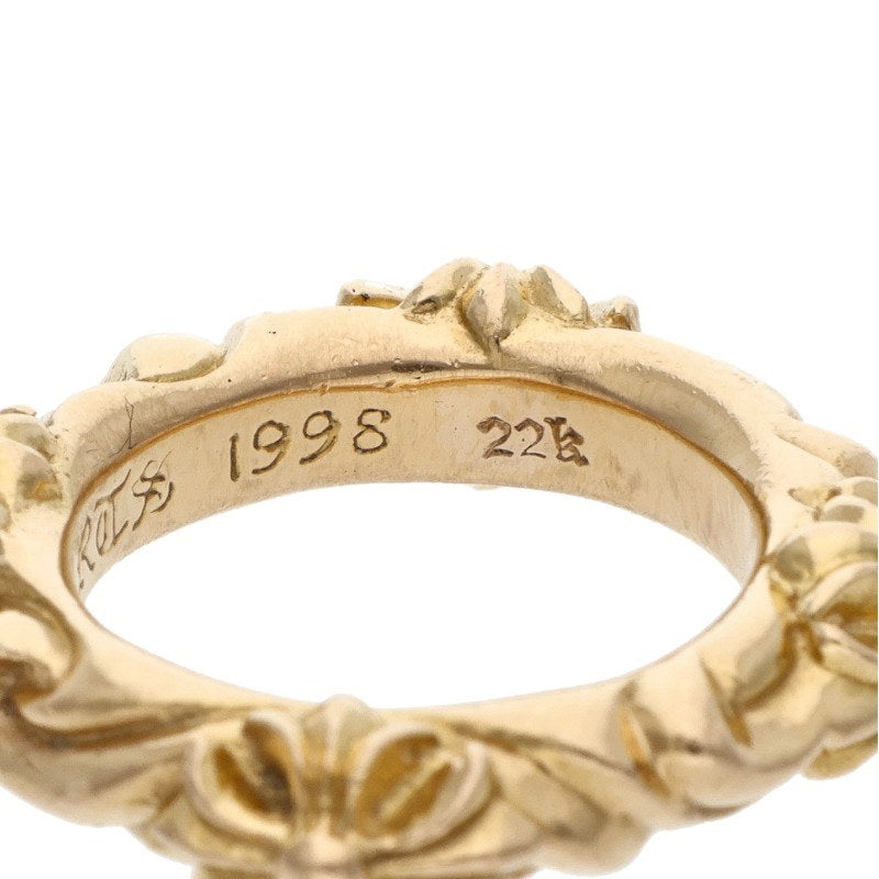 Chrome Hearts 22K SBT BAND Yellow Gold Ring Size ONE SIZE