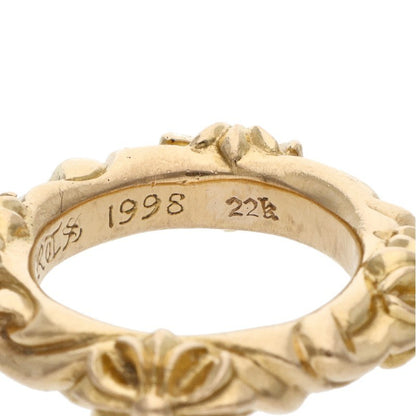 Chrome Hearts 22K SBT BAND Yellow Gold Ring Size ONE SIZE