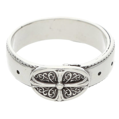 Chrome Hearts BELTED OVAL SML Silver Ring Size 21.5