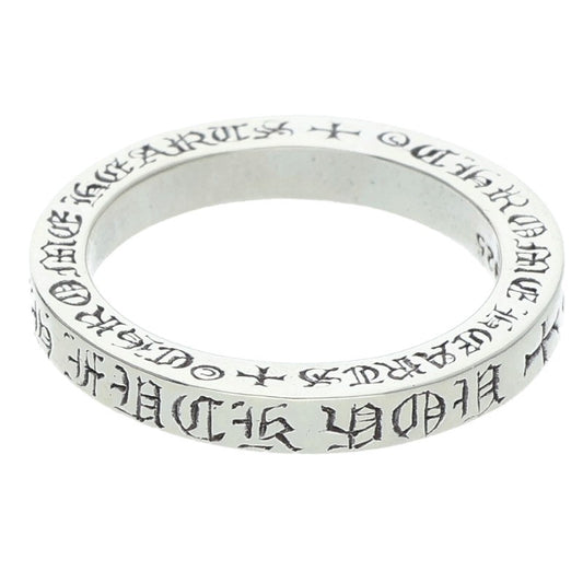 Chrome Hearts 3mm Spacer FUCKYOU Silver Ring Size 17.5