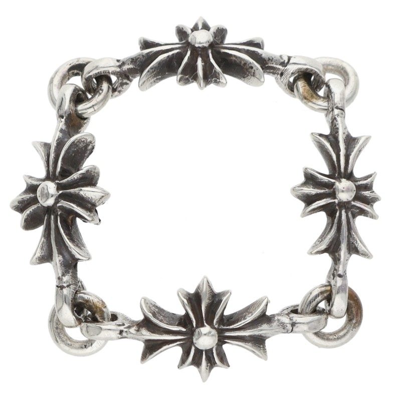 Chrome Hearts TNY E CH PLS Silver Ring Size 12.5
