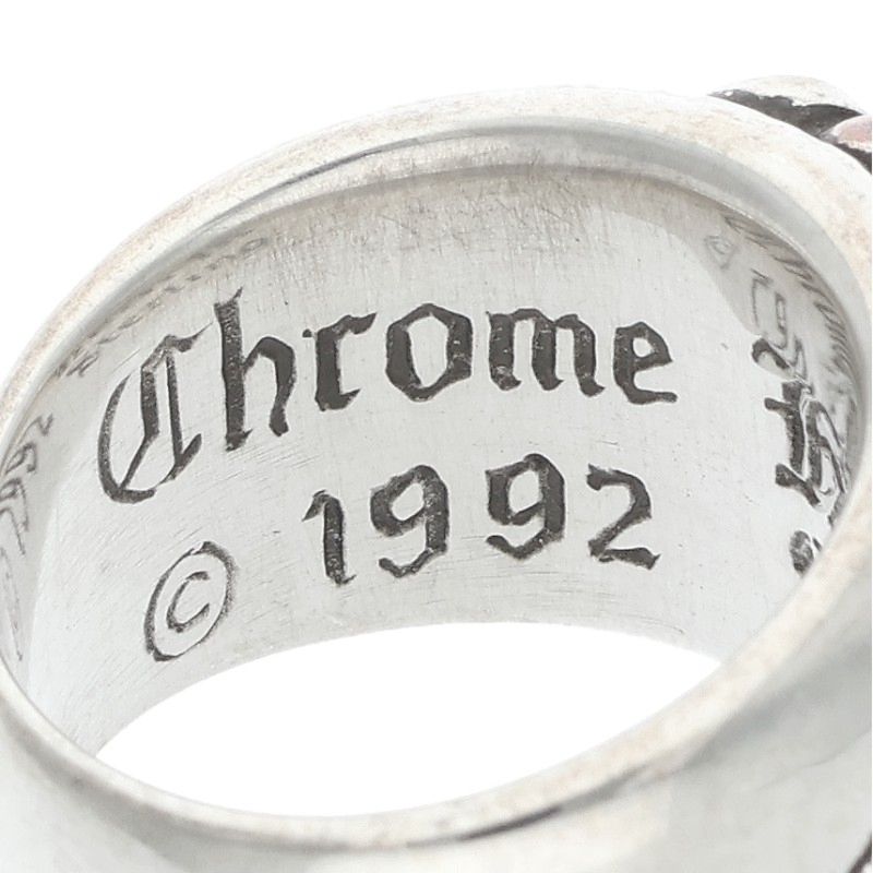 Chrome Hearts FLRL CRS Sterling Silver Ring Size ONE SIZE