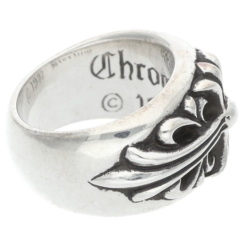 Chrome Hearts FLRL CRS Sterling Silver Ring Size ONE SIZE