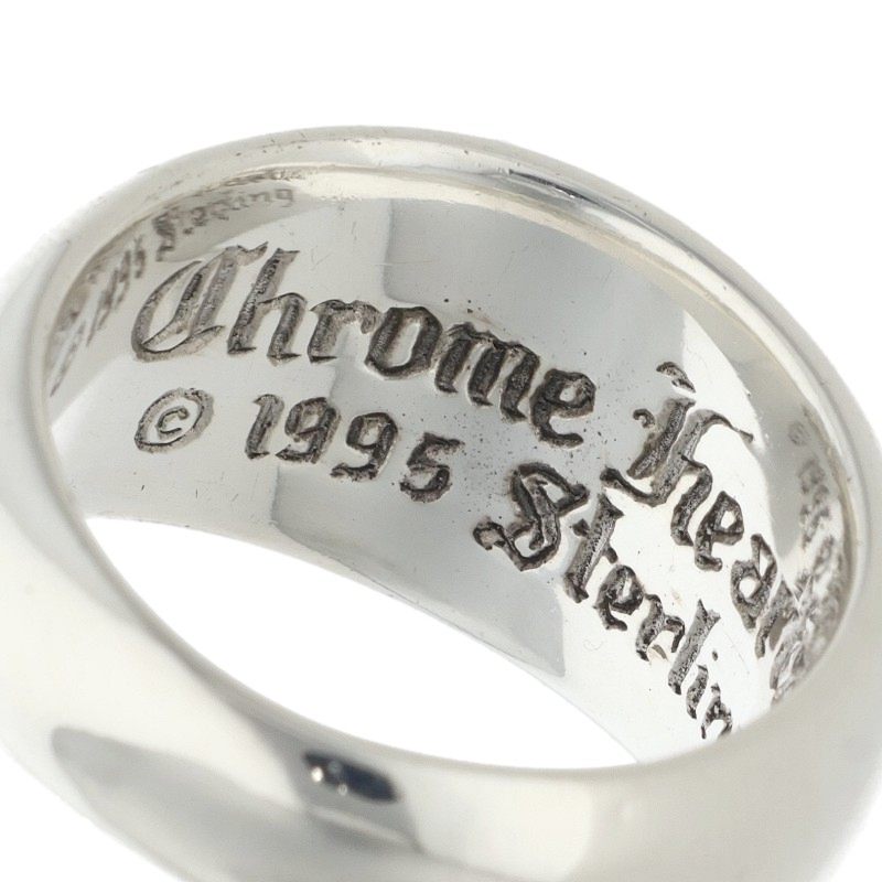 Chrome Hearts HEART IN BAND Silver Ring Size ONE SIZE