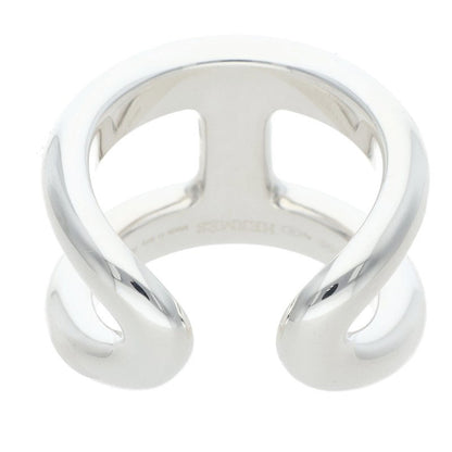 HERMES Osmose GM Silver Ring Size 58
