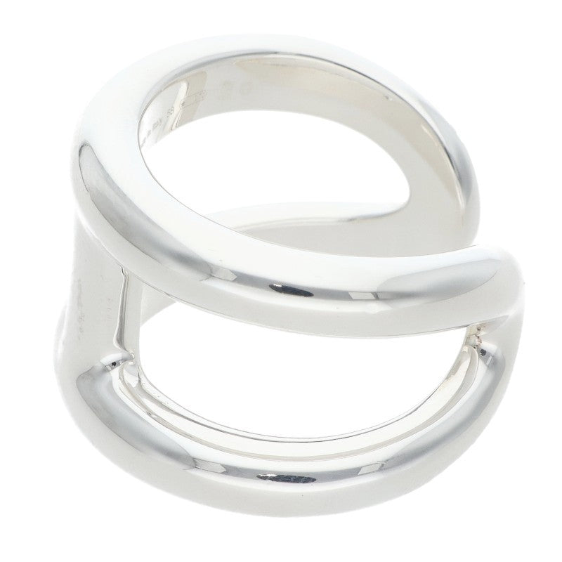 HERMES Osmose GM Silver Ring Size 58