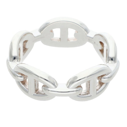 HERMES Chaine d'Ancre Enchainee PM Silver Ring Size 58