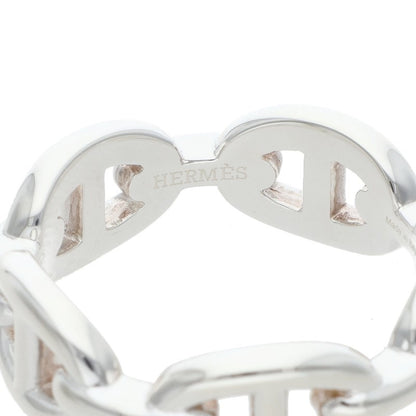 HERMES Chaine d'Ancre Enchainee PM Silver Ring Size 58