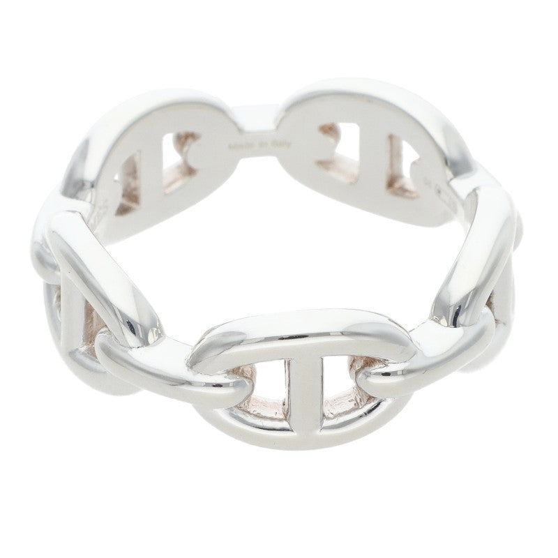 HERMES Chaine d'Ancre Enchainee PM Silver Ring Size 58