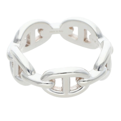 HERMES Chaine d'Ancre Enchainee PM Silver Ring Size 58