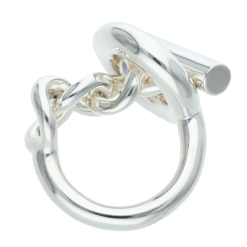 HERMES Croisette 925 Sterling Silver Ring Size 50