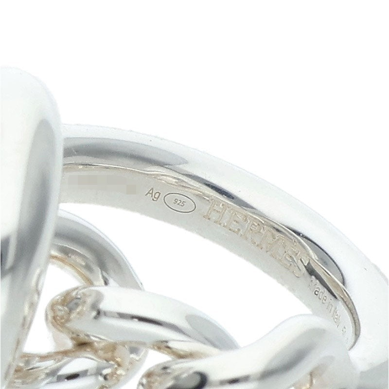 HERMES Croisette 925 Sterling Silver Ring Size 50