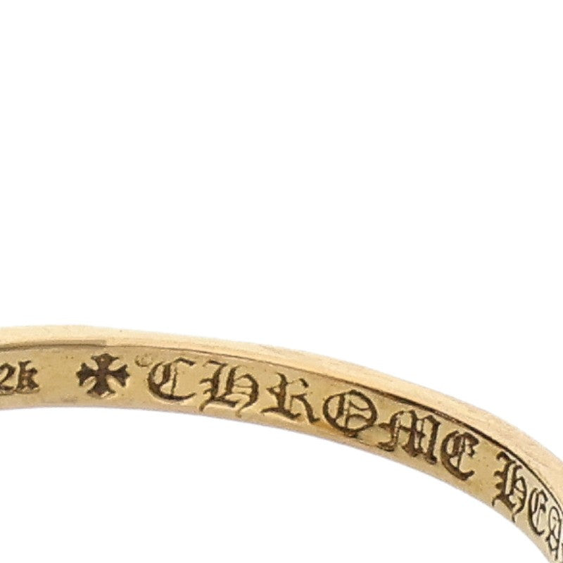 Chrome Hearts 22K BUBBLGM CH PLS DIA Gold Ring Size 7.5