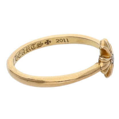 Chrome Hearts 22K BUBBLGM CH PLS DIA Gold Ring Size 7.5