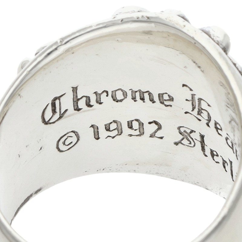 Chrome Hearts Keeper Sterling Silver Ring Size US 8.5