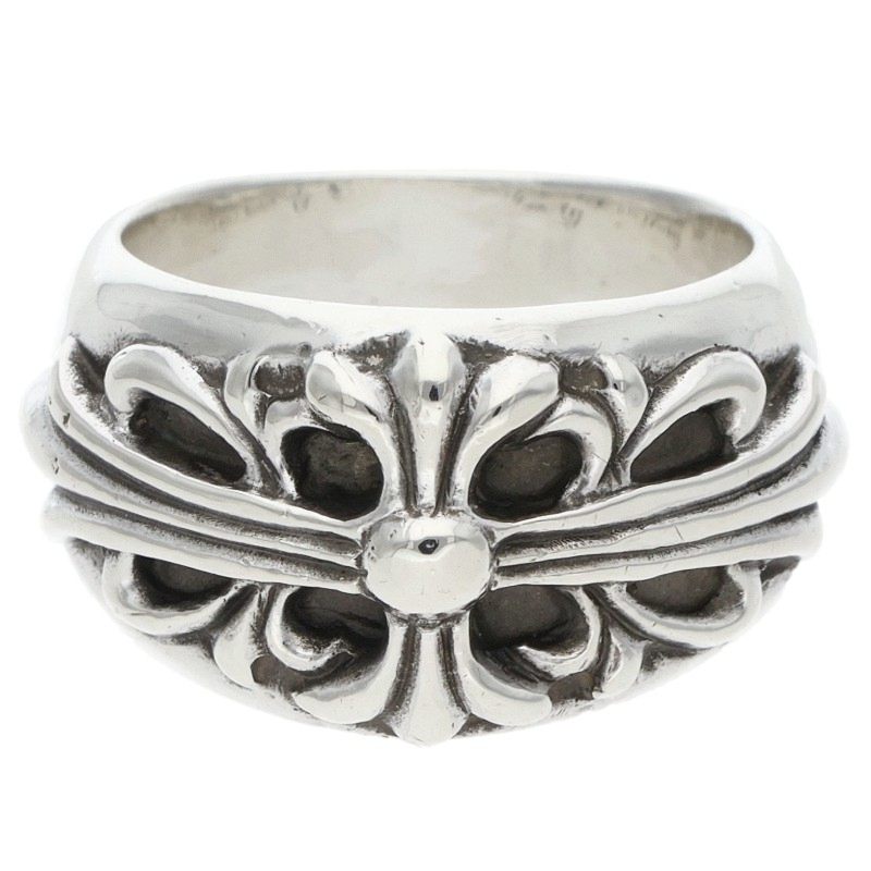 Chrome Hearts FLRL CRS Sterling Silver Ring Size ONE SIZE
