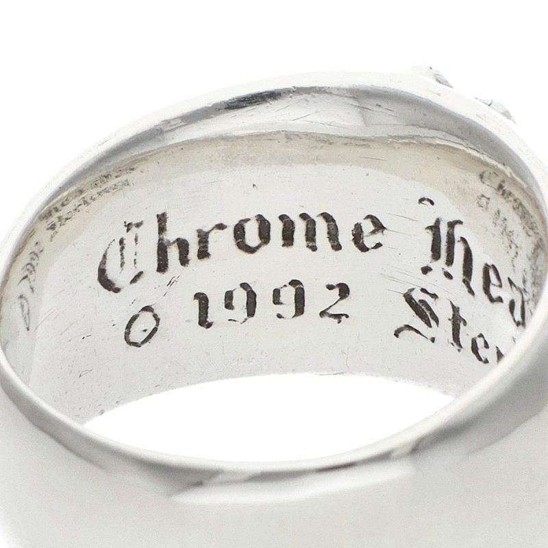 Chrome Hearts FLRL CRS Sterling Silver Ring Size ONE SIZE