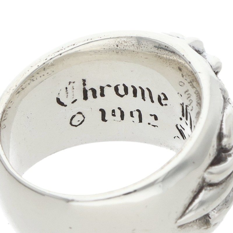 Chrome Hearts FLRL CRS Sterling Silver Ring Size US 6