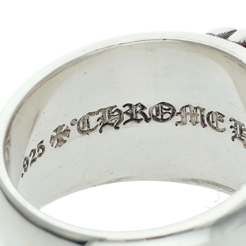 Chrome Hearts CLSC DBL FLRL CRS 925 Ring Size ONE SIZE