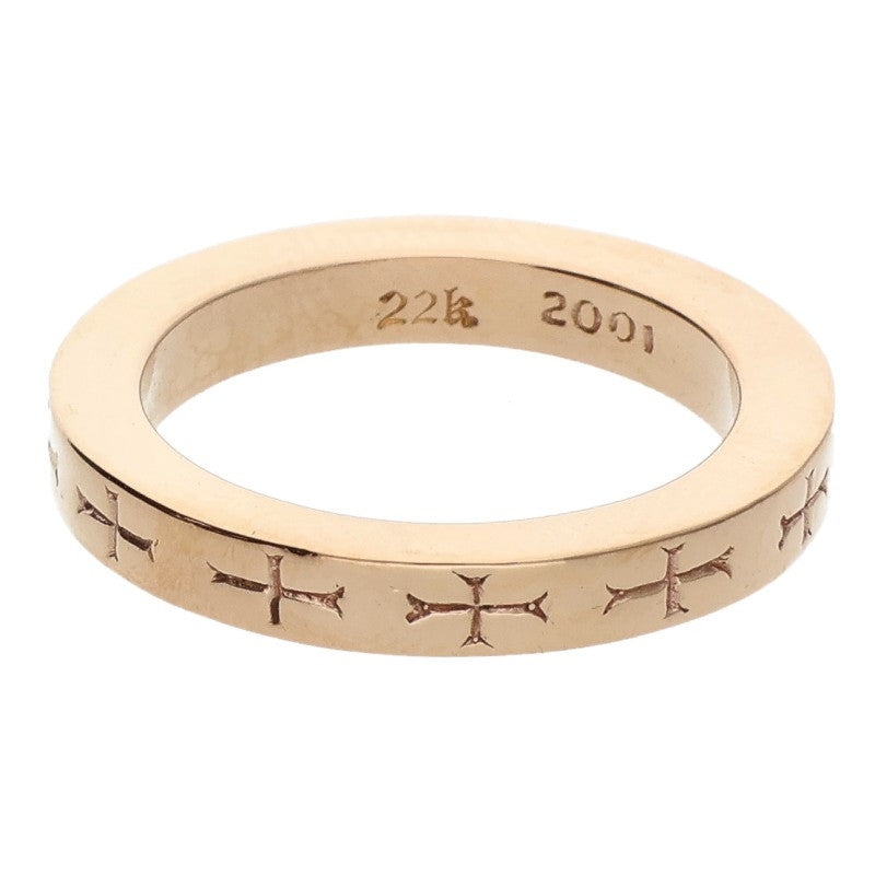 Chrome Hearts 22K 3mm SPACER FUCKYOU Gold Ring Size 16.5