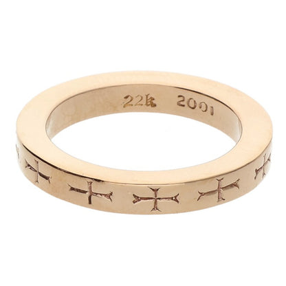 Chrome Hearts 22K 3mm SPACER FUCKYOU Gold Ring Size 16.5