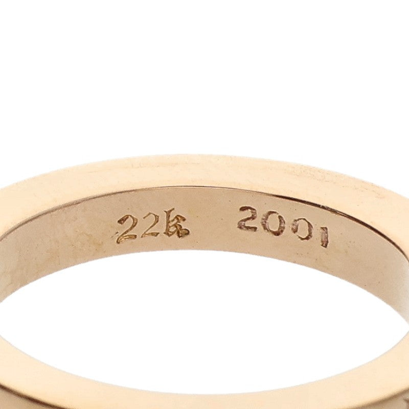 Chrome Hearts 22K 3mm SPACER FUCKYOU Gold Ring Size 16.5