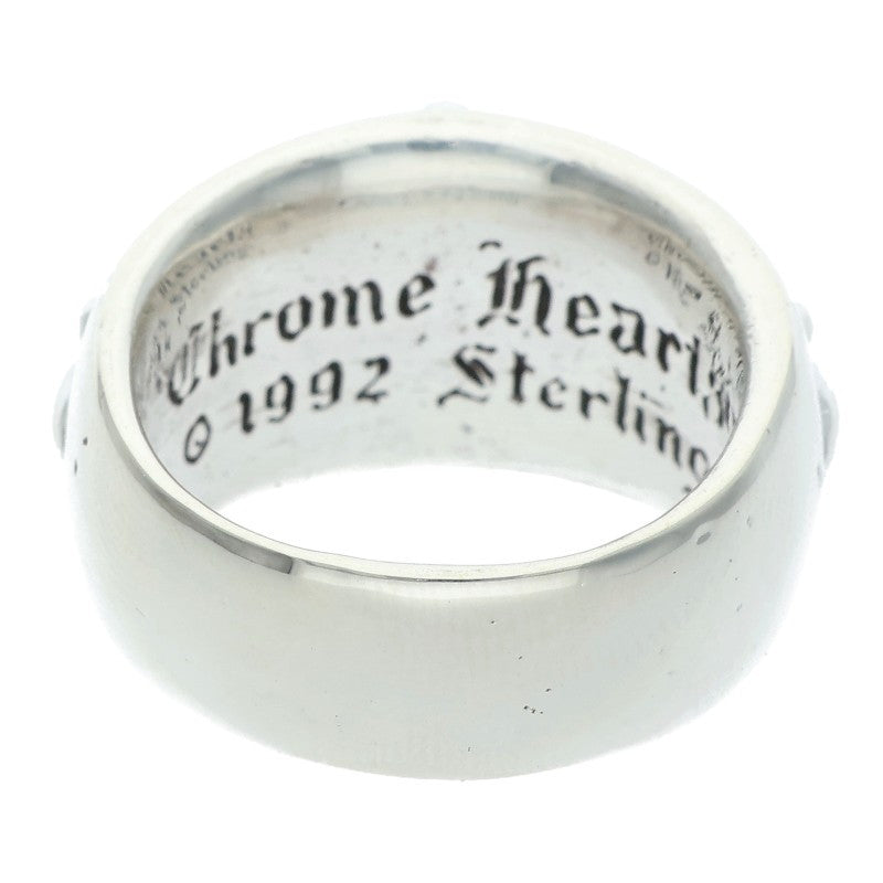 Chrome Hearts Floral Cross Pave Silver Ring Size 19.5