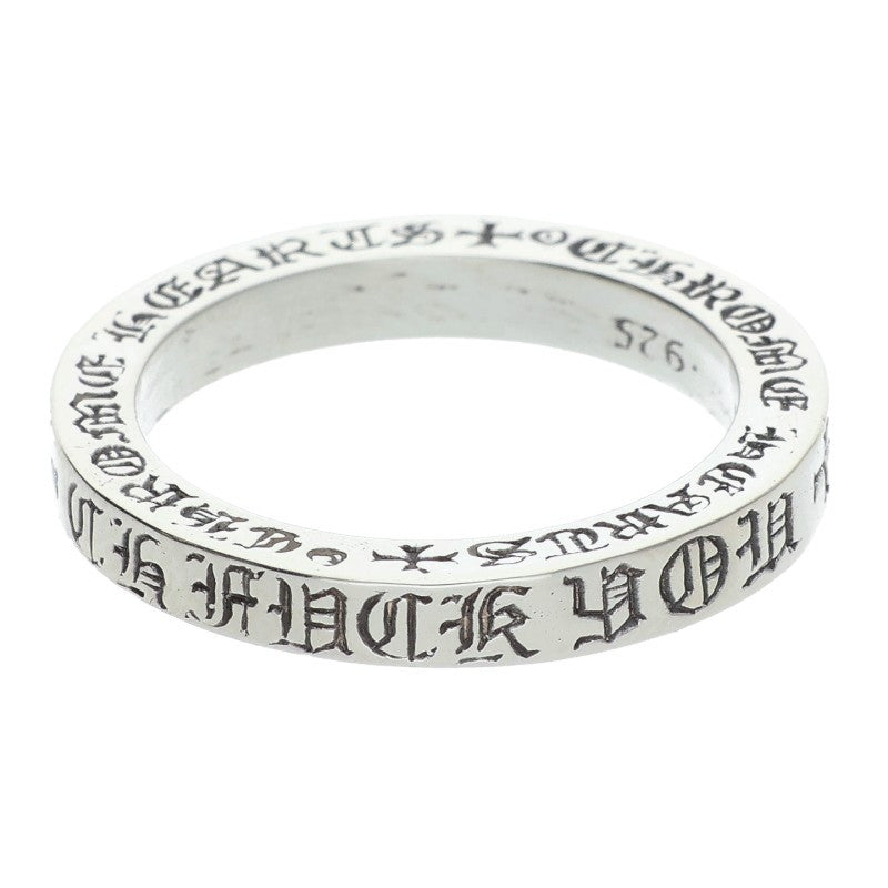 Chrome Hearts 3mm SPACER FUCKYOU Silver Ring Size ONE SIZE