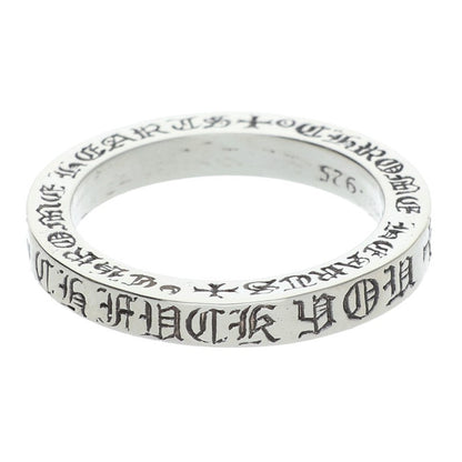 Chrome Hearts 3mm SPACER FUCKYOU Silver Ring Size ONE SIZE