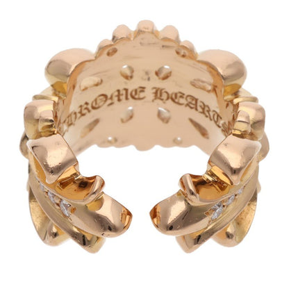 Chrome Hearts 22K DBL FLRL CRS PAVE ONE SIZE Ring Size ONE SIZE