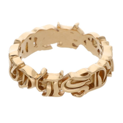Chrome Hearts 22K Script Band Gold Ring Size ONE SIZE
