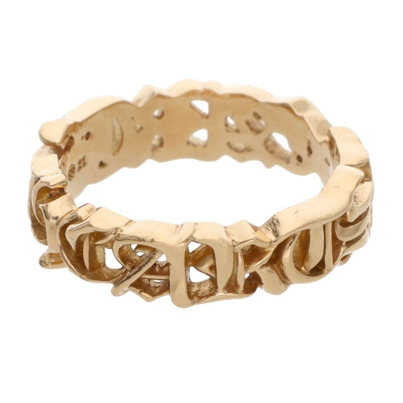 Chrome Hearts 22K Script Band Gold Ring Size ONE SIZE