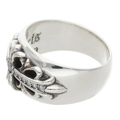 Chrome Hearts FLRL CRS P DMND Pave Diamond Ring Size 23.5
