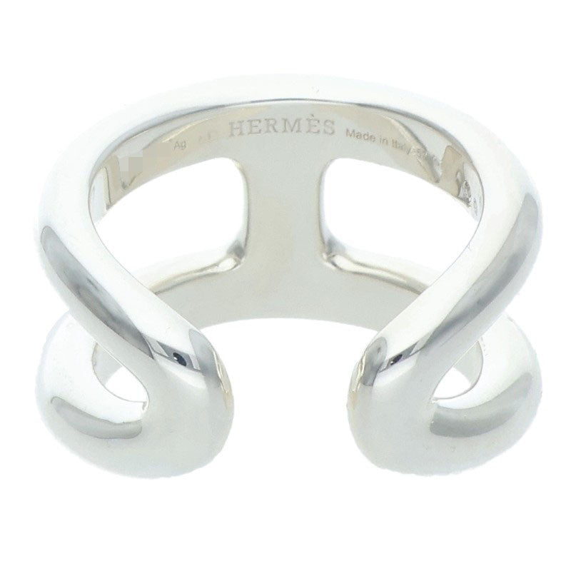 HERMES Osmose PM Silver Ring Size 57