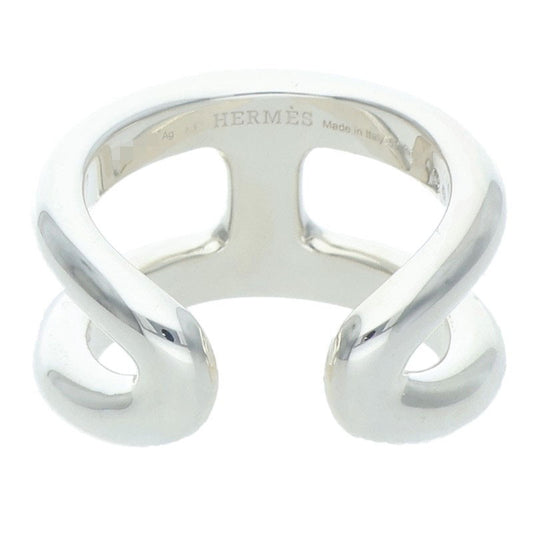 HERMES Osmose PM Silver Ring Size 57