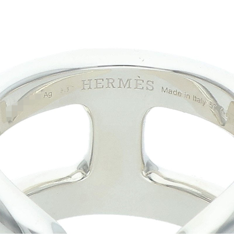 HERMES Osmose PM Silver Ring Size 57