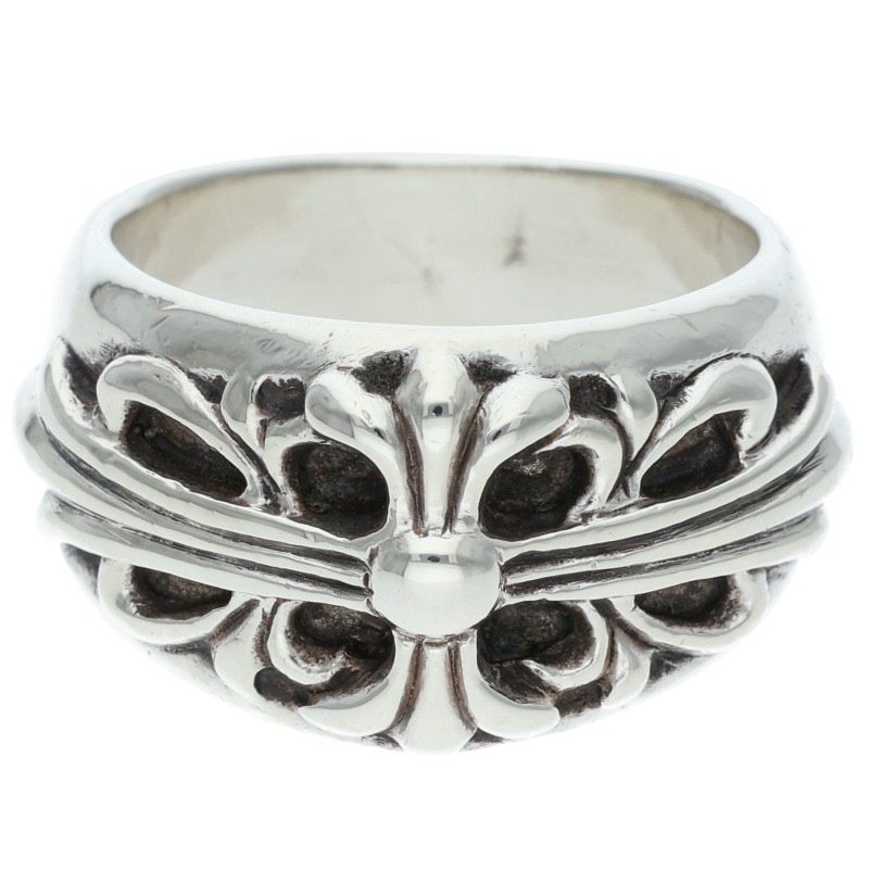 Chrome Hearts FLRL CRS Sterling Silver Ring Size ONE SIZE