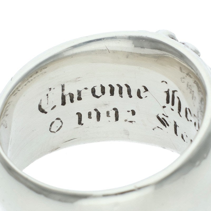 Chrome Hearts FLRL CRS Sterling Silver Ring Size ONE SIZE