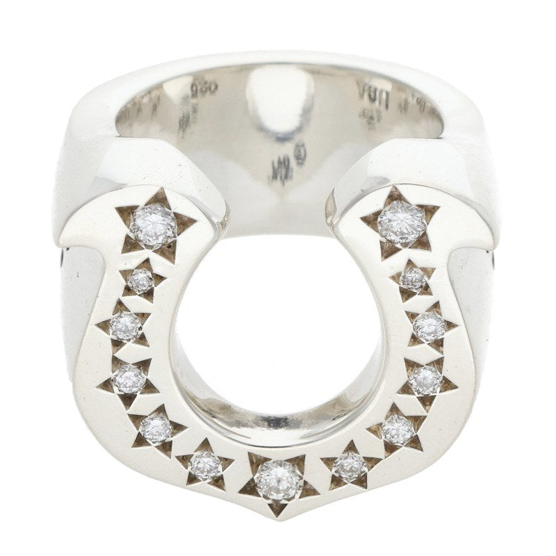 TENDERLOIN Horseshoe Diamond Silver Ring Size ONE SIZE