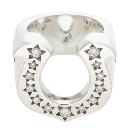 TENDERLOIN Horseshoe Diamond Silver Ring Size ONE SIZE