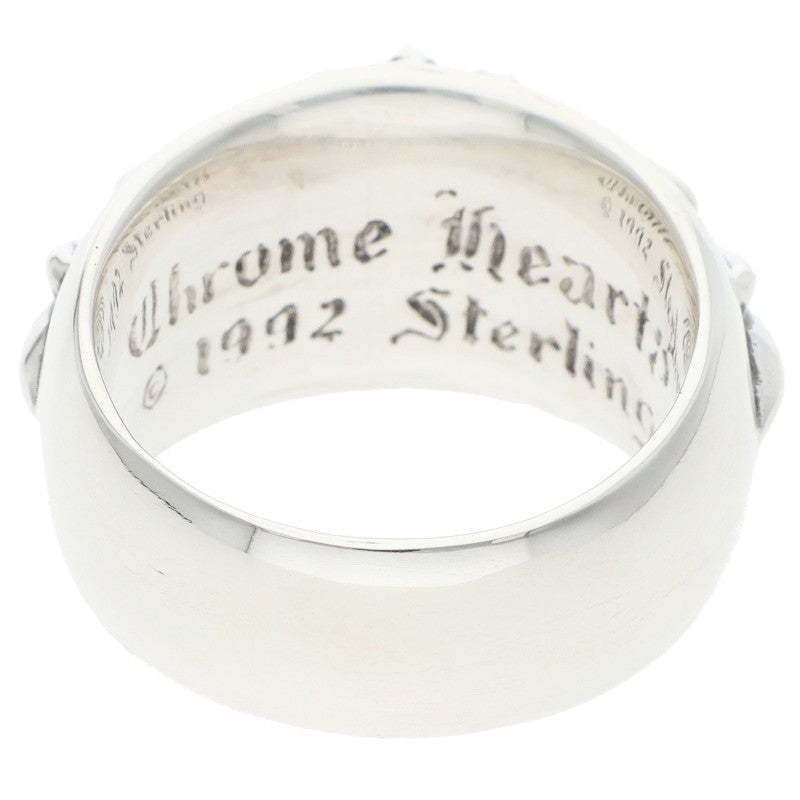 Chrome Hearts Floral Cross Sterling Silver Ring Size US 9