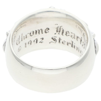 Chrome Hearts Floral Cross Sterling Silver Ring Size US 9