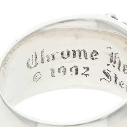 Chrome Hearts Floral Cross Sterling Silver Ring Size US 9