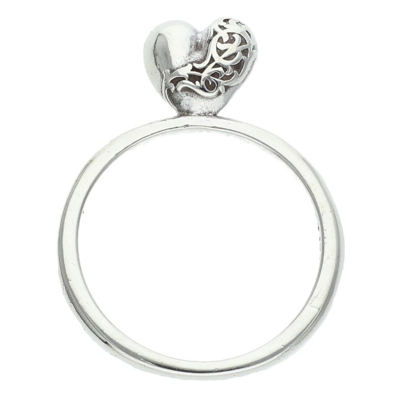 Chrome Hearts BUBBLGM HEART SU Silver Ring Size ONE SIZE