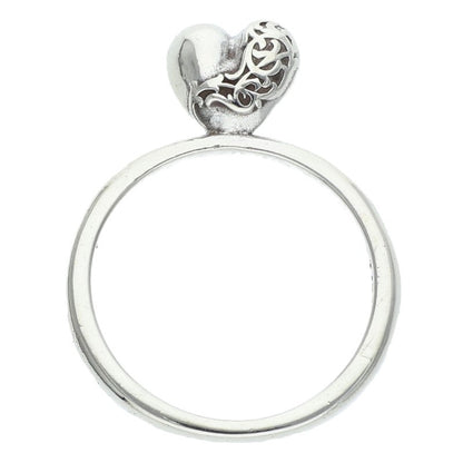Chrome Hearts BUBBLGM HEART SU Silver Ring Size ONE SIZE