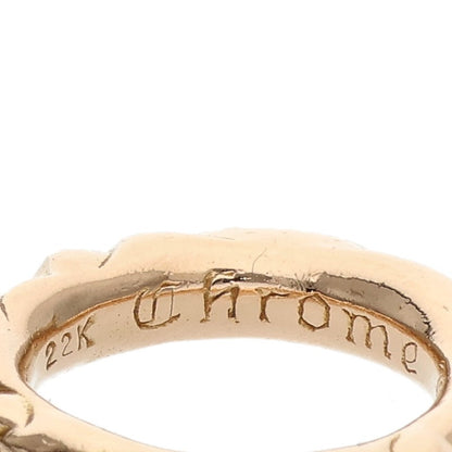 Chrome Hearts 22K Scroll Band Gold Ring Size ONE SIZE