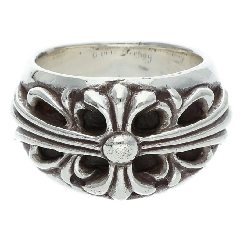 Chrome Hearts FLRL CRS Sterling Silver Ring Size ONE SIZE